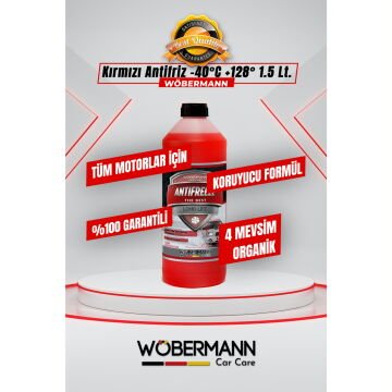 Wöbermann Kırmızı Antifriz 4 Mevsim Organik -40°C 1.5 Lt.