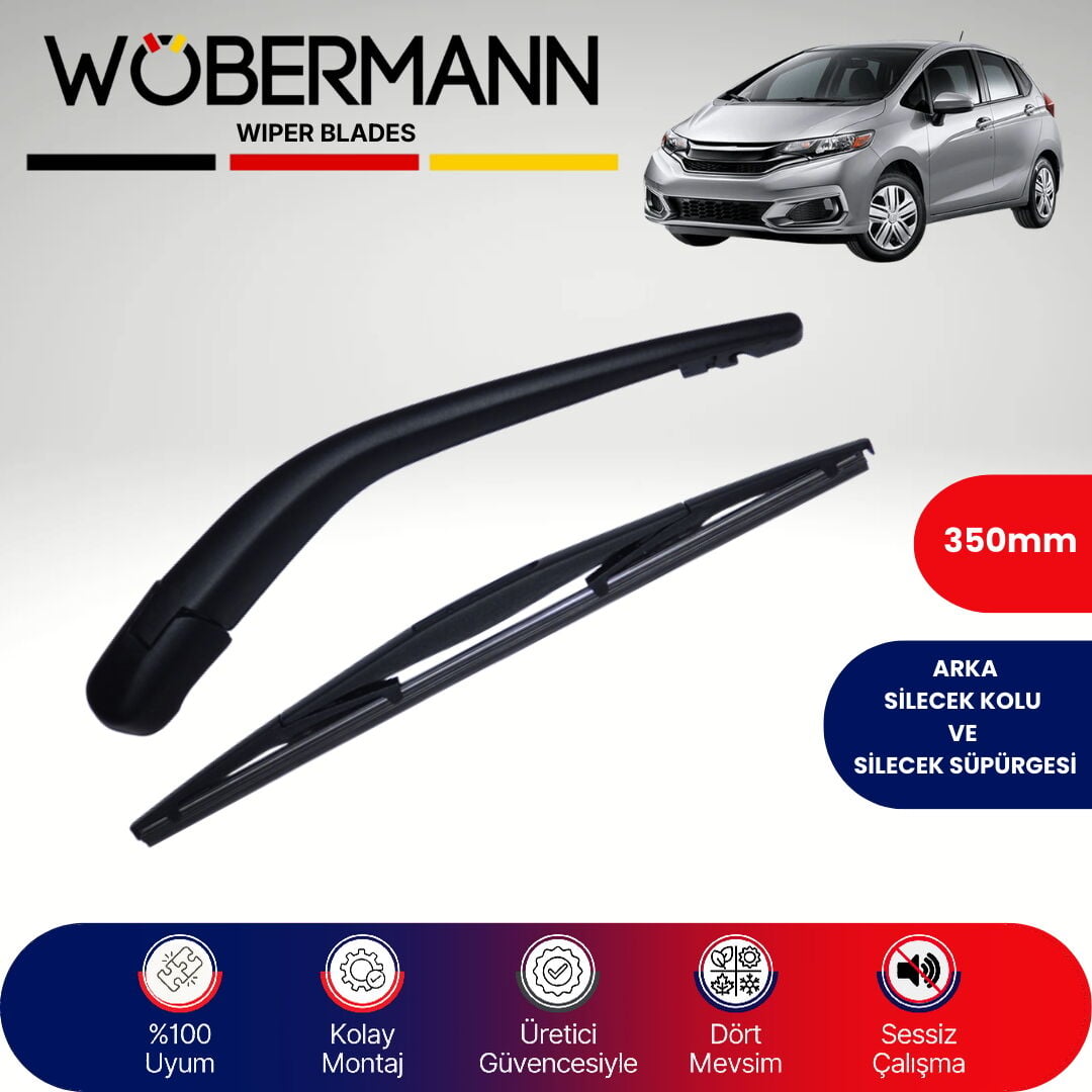 Wöbermann Honda Jazz 2015-2025 Arka Silecek Kolu ve Süpürgesi Komple