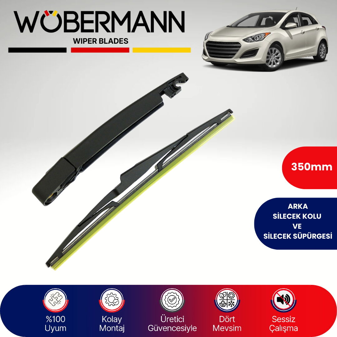 Wöbermann Hyundai Elantra Gt 2015-2025 Arka Silecek Kolu ve Süpürgesi Komple