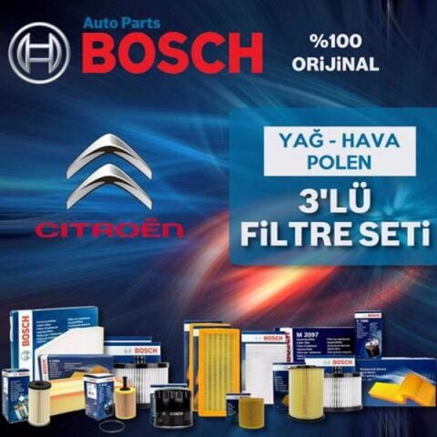 Bosch Citroen C-Elysee 1.6 Hdi E5 Filtre Bakım Seti 2013-2020 3NP