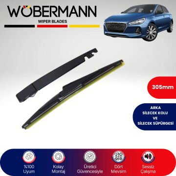 Wöbermann Hyundai İ30 2017-2024 Arka Silecek Kolu ve Süpürgesi Komple