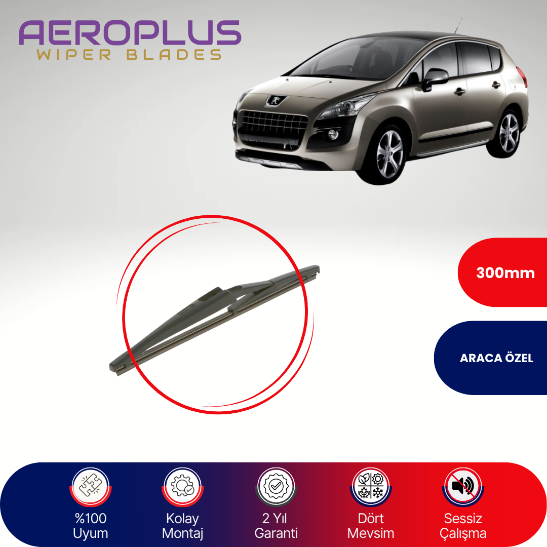 Aeroplus Peugeot 3008 2009-2016 Arka Silecek