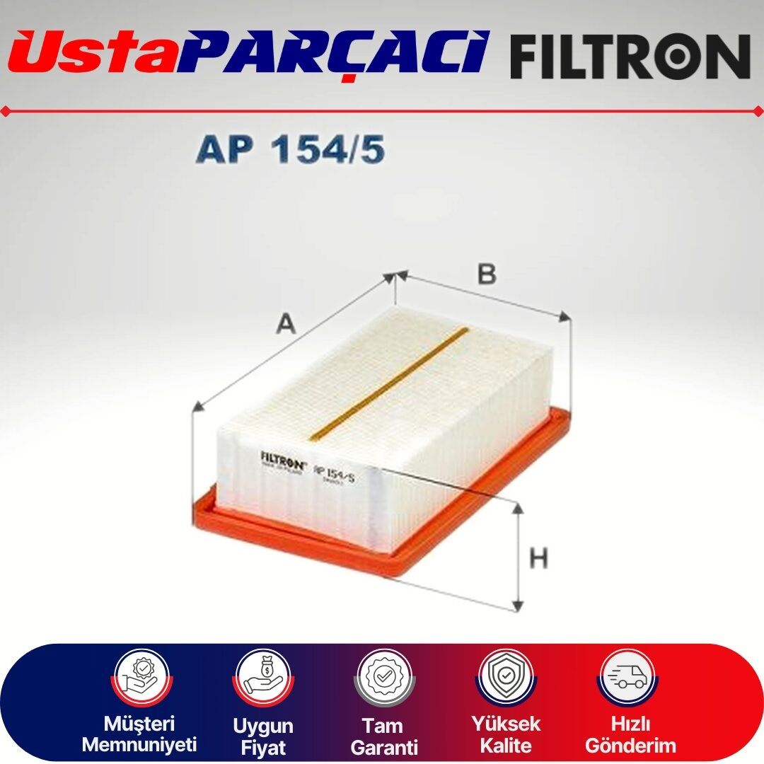 Filtron Nissan Micra 1.0 ig-T Benzinli Hava Filtresi 2019-2024 AP154/5 165465FN1A