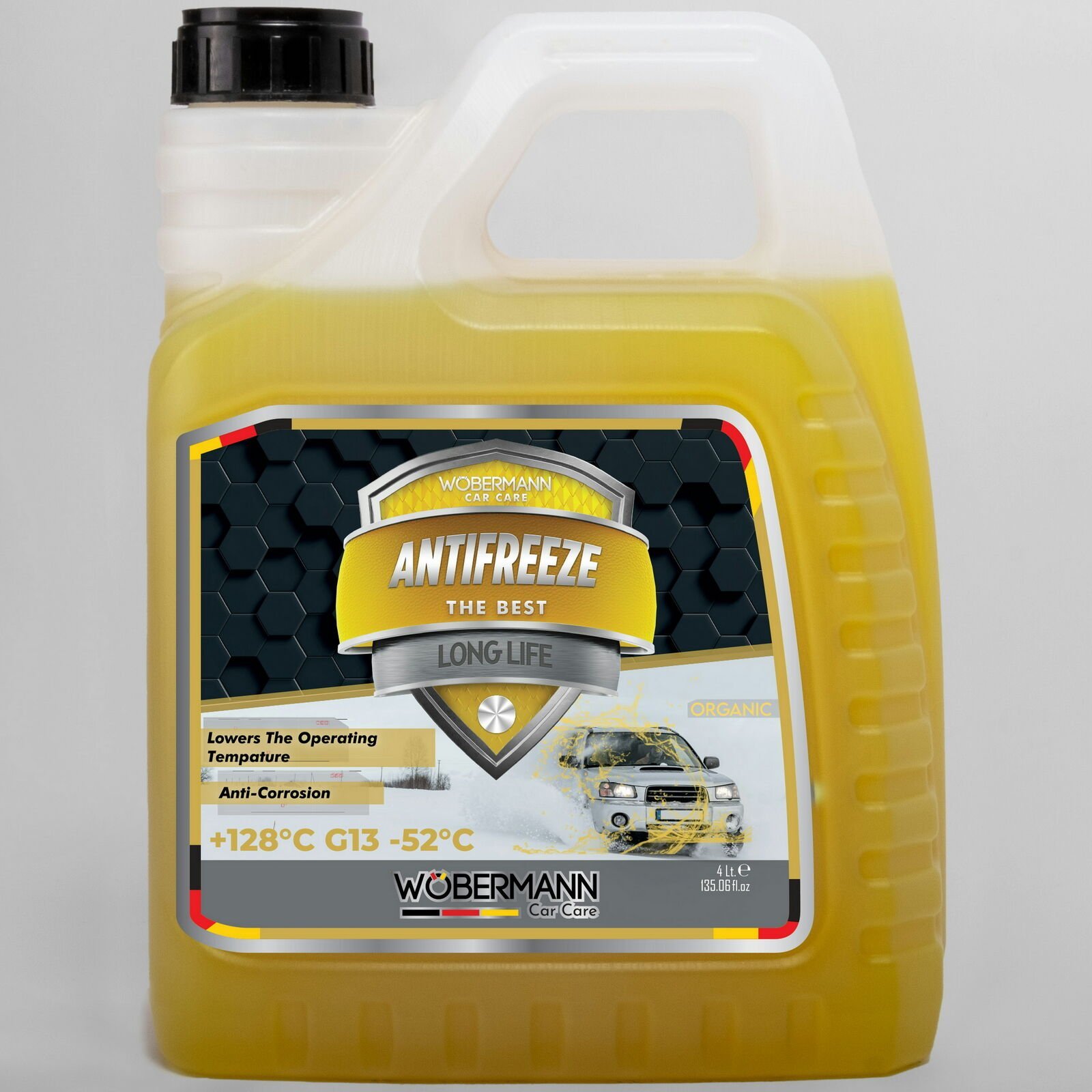 Wöbermann Sarı Antifriz 4 Mevsim Organik G13 -52°C 4 Lt.