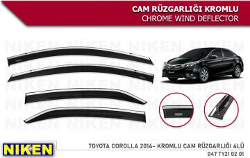 Niken Toyota Corolla 2014 Sonra Araca Özel Kromlu Cam Rüzgarlığı