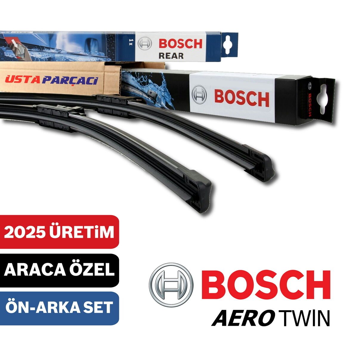 Bosch Peugeot 3008 2009-2016 Aerotwin-Rear Ön Arka Silecek Takımı A501S H301
