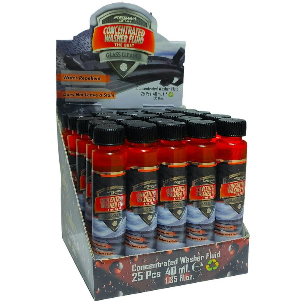 Wöbermann Oto Konsantre Cam Suyu Temizleme Sabunu 40 Ml. 25 Adet (Özel Kutusunda)