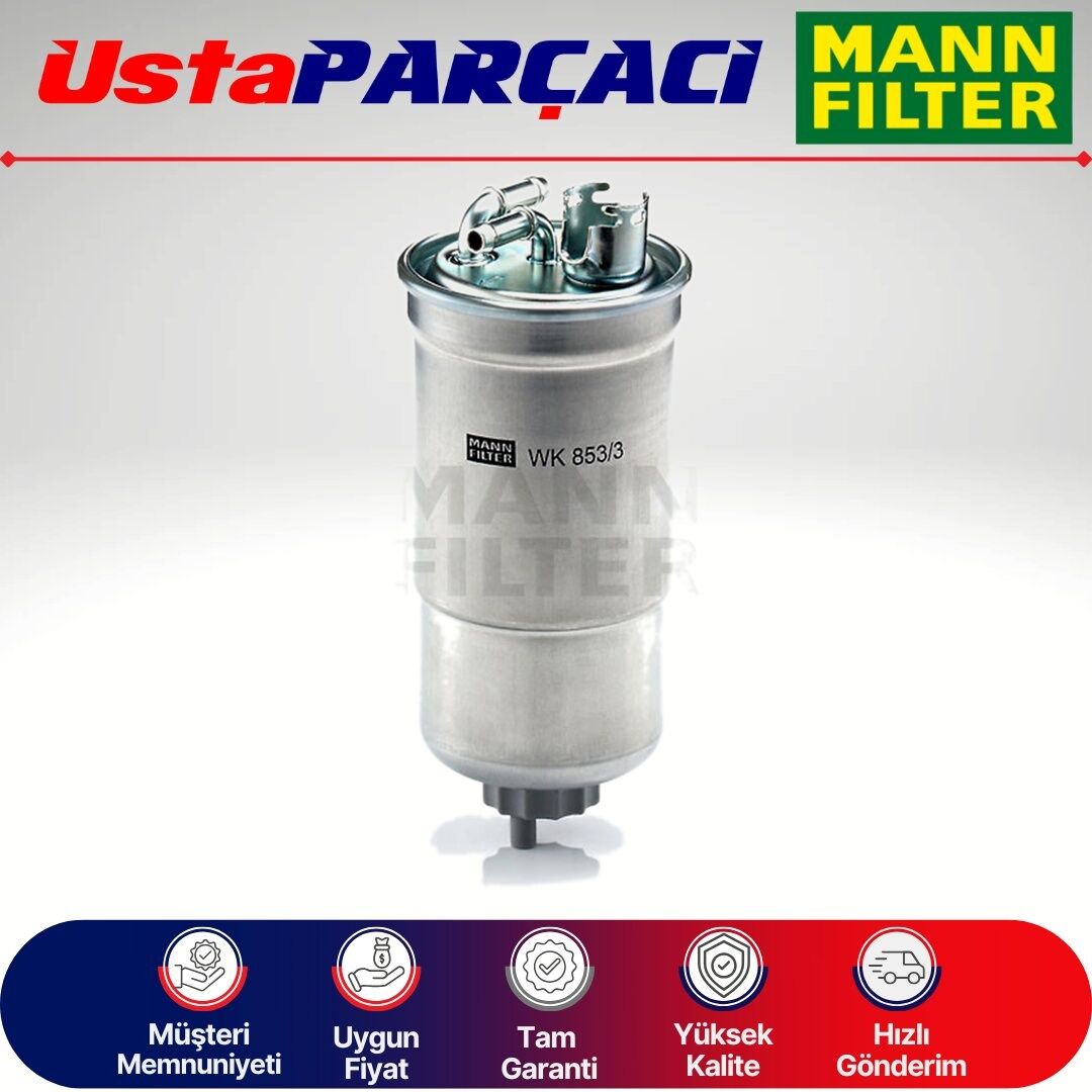 Mann-Filter Audi A3 1.9 Tdi Yakıt Filtresi 1997-2003 WK853/3X