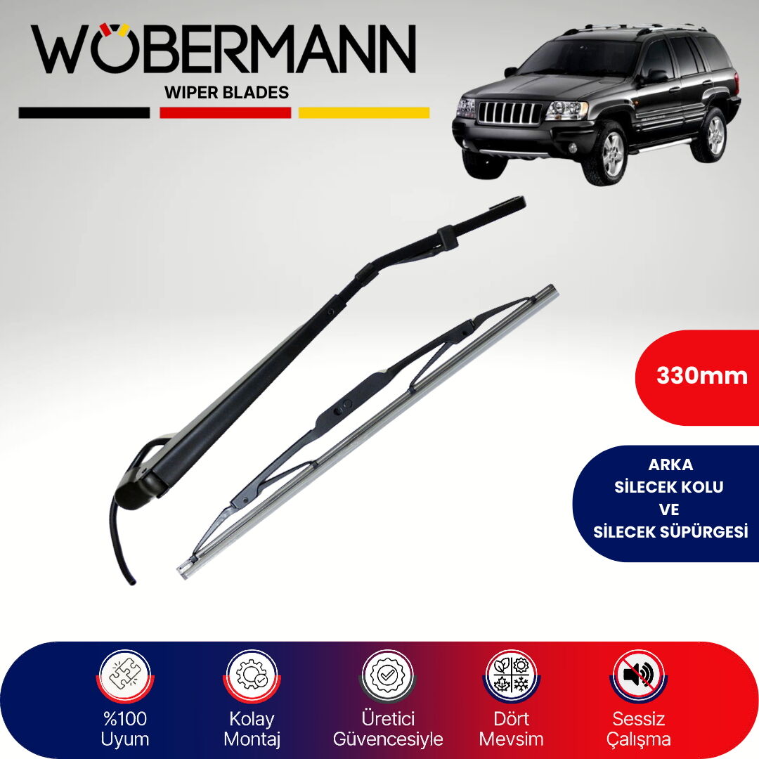 Wöbermann Jeep Cherokee 1998-2001 Arka Silecek Kolu ve Süpürgesi Komple