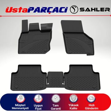 Sahler Seat Leon 4 Etsi / Cupra Leon (Otomatik) 2021+ Uyumlu Araca Özel 4.5D Havuzlu Oto Paspas (5 Parça) Siyah