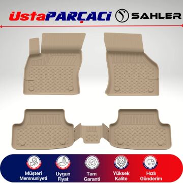 Sahler Seat Leon 3 2013-2020 Uyumlu Araca Özel 4.5D Havuzlu Oto Paspas (5 Parça) Bej