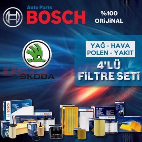 Bosch Skoda Fabia 1.6 Tdi Filtre Bakım Seti 2010-2013 4NP CAY-CLN