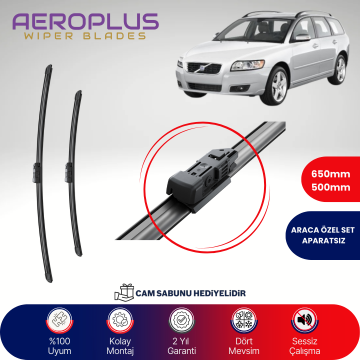 Aeroplus Volvo V50 2006-2012 Muz Silecek Takımı