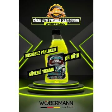 Wöbermann Cilalı Oto Yıkama Şampuanı Wash and Wax Ph Nötr 400 Ml.