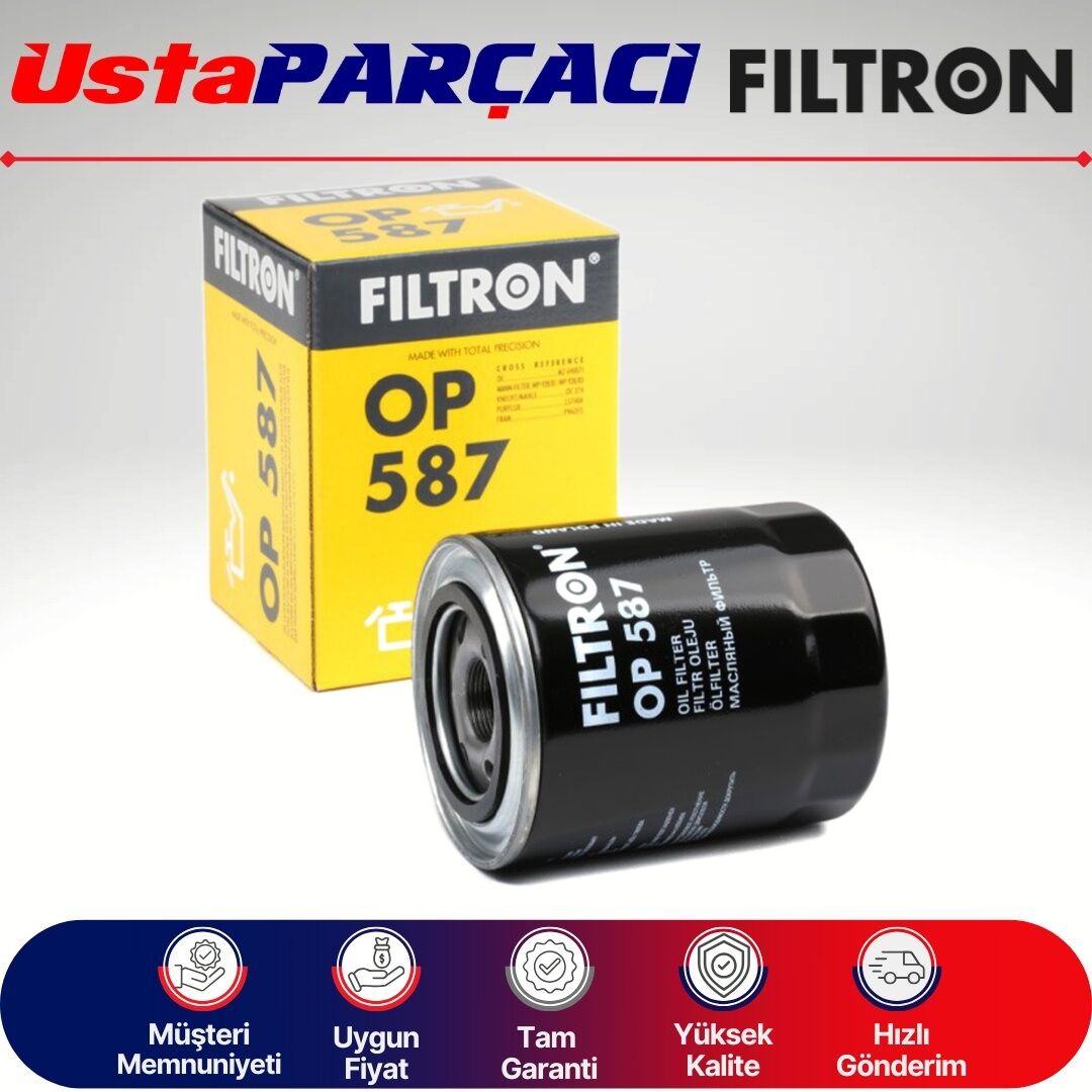 Filtron L200 2.5 Di-D Dizel Yağ Filtresi 2007-2014 OP587 2630042010