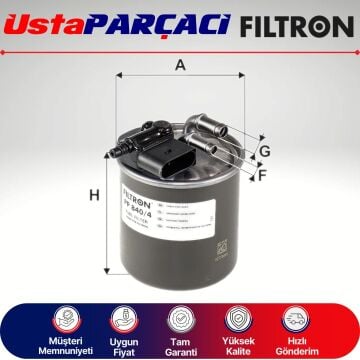 Filtron Mercedes Ml W164 320 Cdi Yakıt Filtresi 2006-2009 PP840/4 K165491N50