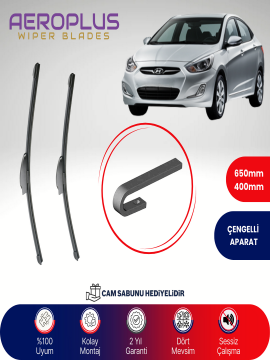 Aeroplus Hyundai Accent Blue 2011-2018 Muz Silecek Takımı