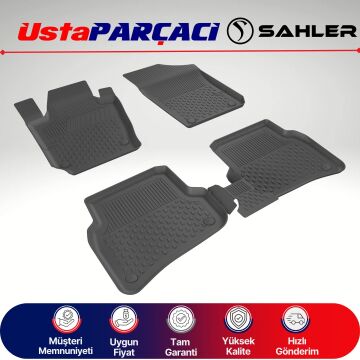 Sahler Skoda Fabia 1999-2007 Uyumlu Araca Özel 4.5D Havuzlu Oto Paspas (5 Parça) Siyah