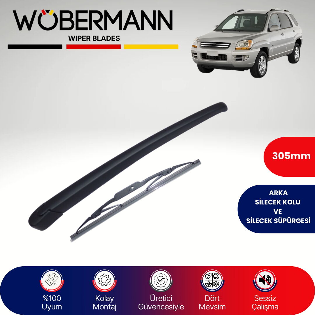 Wöbermann Kia Sportage 2004-2010 Arka Silecek Kolu ve Süpürgesi Komple