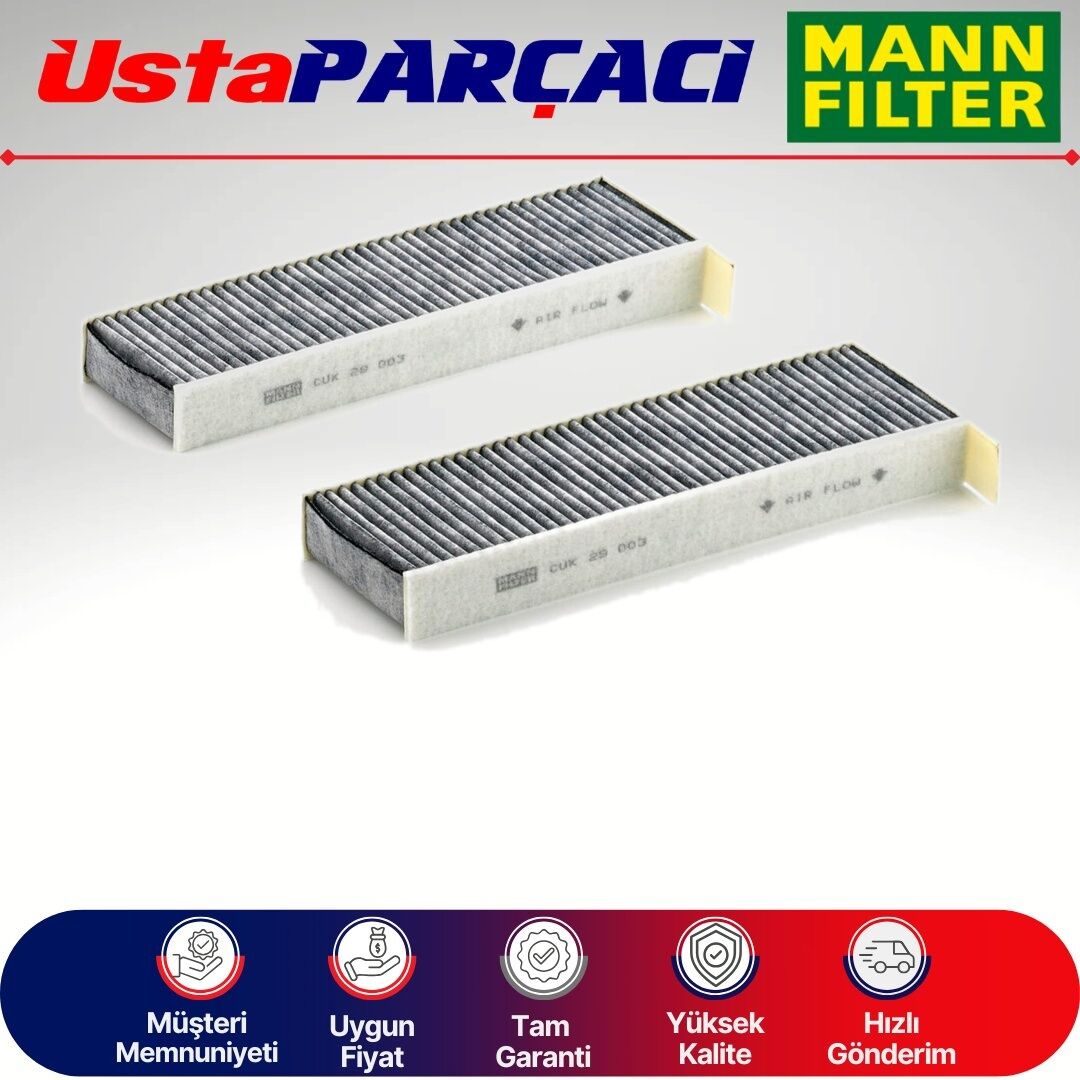 Mann-Filter Peugeot 3008 Karbonlu Polen Filtresi 2009-2015 CUK29003-2 6447XG
