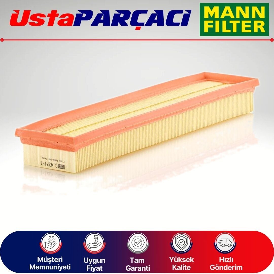 Mann-Filter Peugeot 206 1.6 Benzinli Hava Filtresi 2001-2010 C4371/1 1444FE