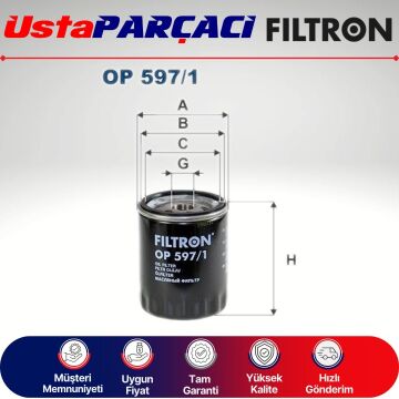 Filtron Mazda 3 Bm 1.5 Skyactive-D Dizel Yağ Filtresi 2016-2018 OP597/1 LF1014302A9B