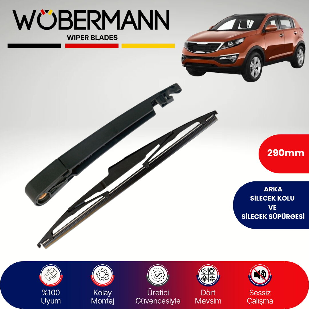 Wöbermann Kia Sportage 2016-2021 Arka Silecek Kolu ve Süpürgesi Komple