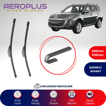 Aeroplus Peugeot 4007 2007-2012 Muz Silecek Takımı