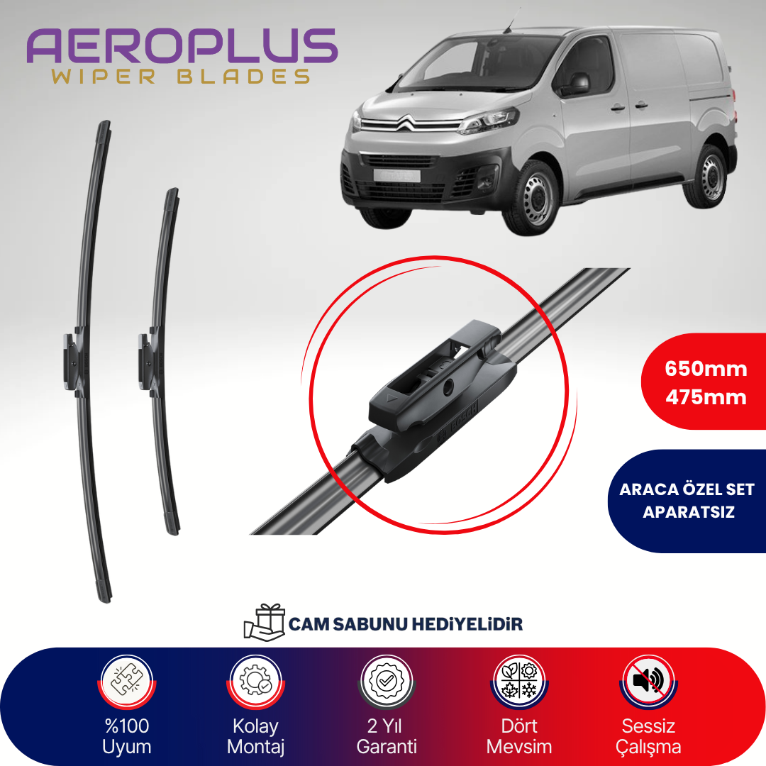 Aeroplus Citroen Jumpy 2016-2020 Muz Silecek Takımı