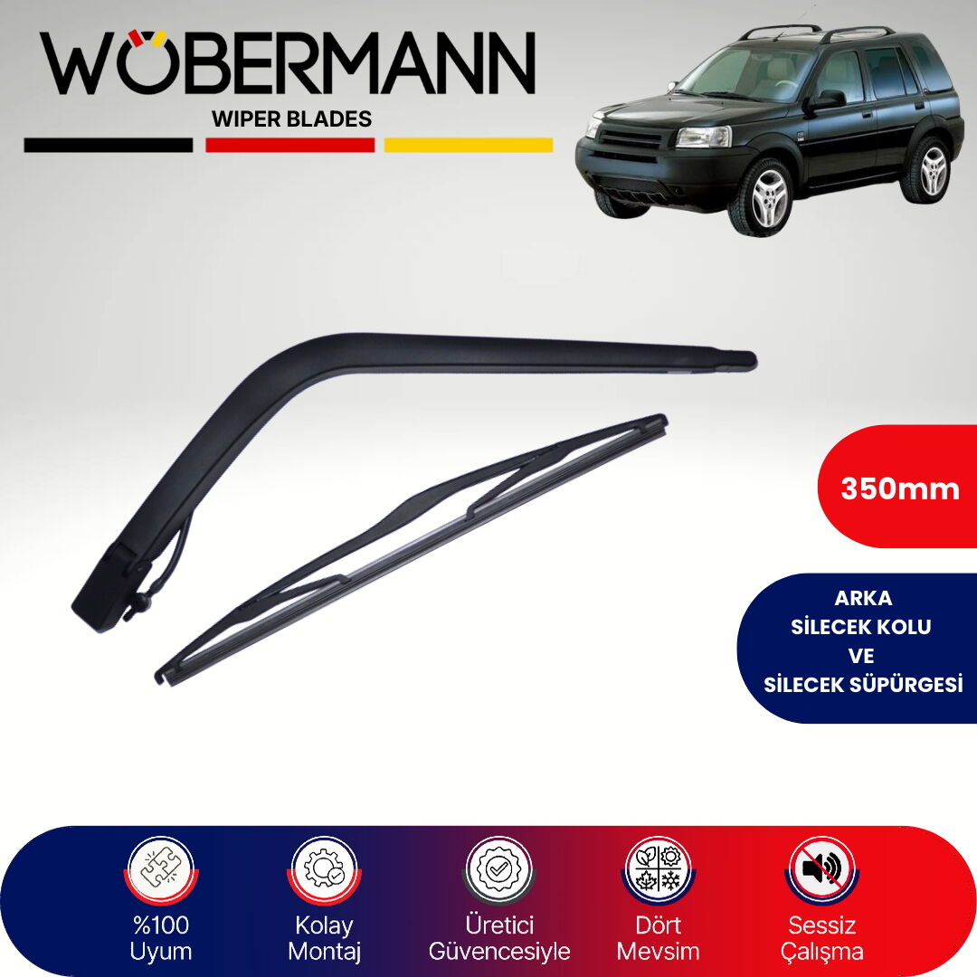 Wöbermann Land Rover Freelander Mk1 Ln (Fıskiye Hortumlu) 1997-2006 Arka Silecek Kolu ve Süpürgesi Komple