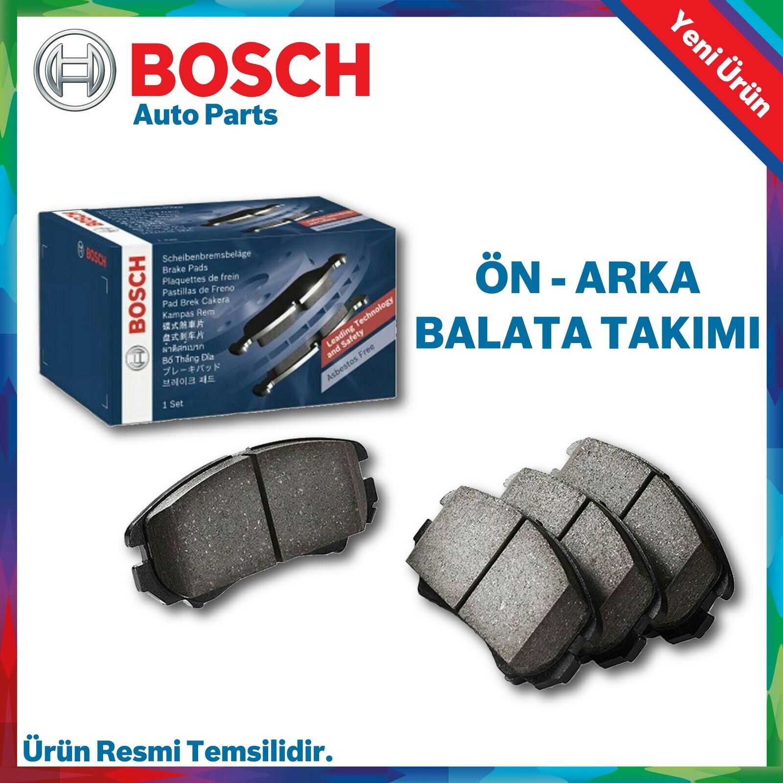 Bosch Opel Astra J Ön Arka Fren Balata Takımı 16-17'' Jant