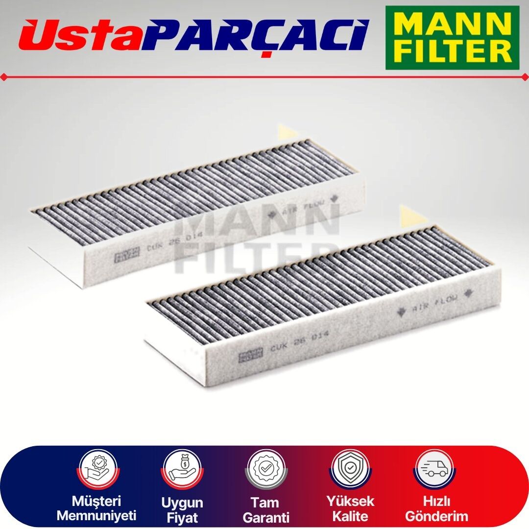 Mann-Filter Peugeot 308 Karbonlu Polen Filtresi 2014-2021 CUK26014-2 1616959280