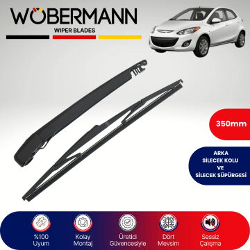 Wöbermann Mazda 2 2007-2014 Arka Silecek Kolu ve Süpürgesi Komple
