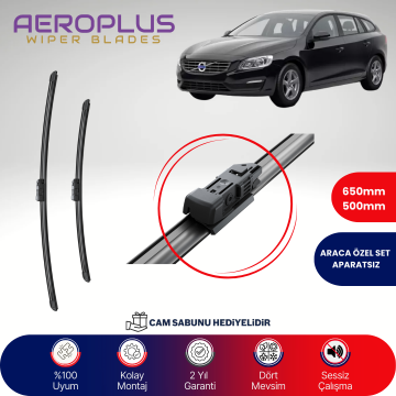 Aeroplus Volvo V60 2010-2015 Muz Silecek Takımı