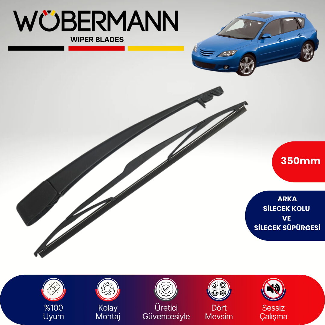 Wöbermann Mazda 3 Bk 2003-2008 Arka Silecek Kolu ve Süpürgesi Komple