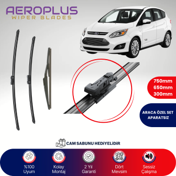 Aeroplus Ford C-Max 2015-2019 Ön Arka Muz Silecek Takımı