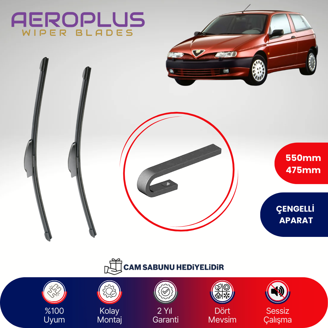 Aeroplus Alfa Romeo 145 1997-2001 Muz Silecek Takımı