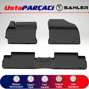 Sahler Toyota Auris 2013-2020 Uyumlu Araca Özel 4.5D Havuzlu Oto Paspas (5 Parça) Siyah