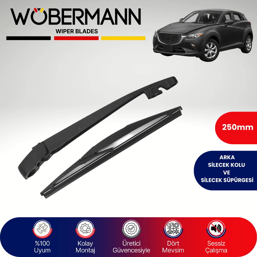 Wöbermann Mazda Cx-3 2015-2022 Arka Silecek Kolu ve Süpürgesi Komple