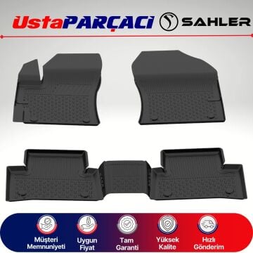 Sahler Toyota Ch-R 2020-2023 Uyumlu Araca Özel 4.5D Havuzlu Oto Paspas (5 Parça) Siyah