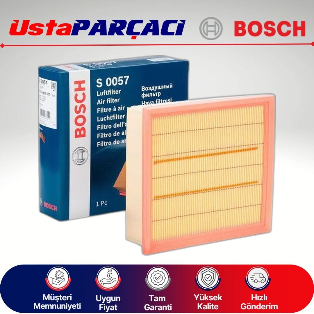 Bosch Opel Corsa D 1.2 Benzinli Hava Filtresi 2007-2014 F026400057 S0057 55184295