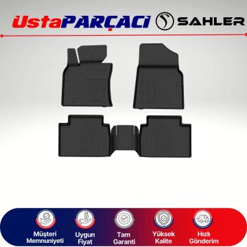 Sahler Toyota Camry 2017-2023 Uyumlu Araca Özel 4.5D Havuzlu Oto Paspas (5 Parça) Siyah