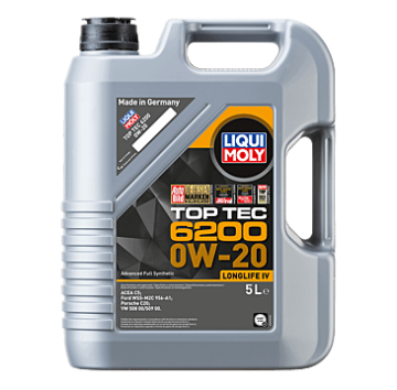 Liqui Moly Top Tec 6200 0W-20 Motor Yağı 5 Litre 20789 Ford, Porsche, VW