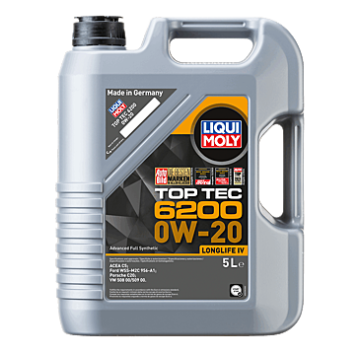 Liqui Moly Top Tec 6200 0W-20 Motor Yağı 5 Litre 20789 Ford, Porsche, VW