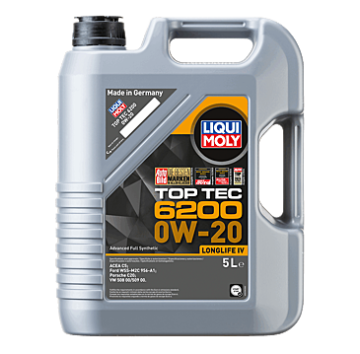 Liqui Moly Top Tec 6200 0W-20 Motor Yağı 5 Litre 20789 Ford, Porsche, VW