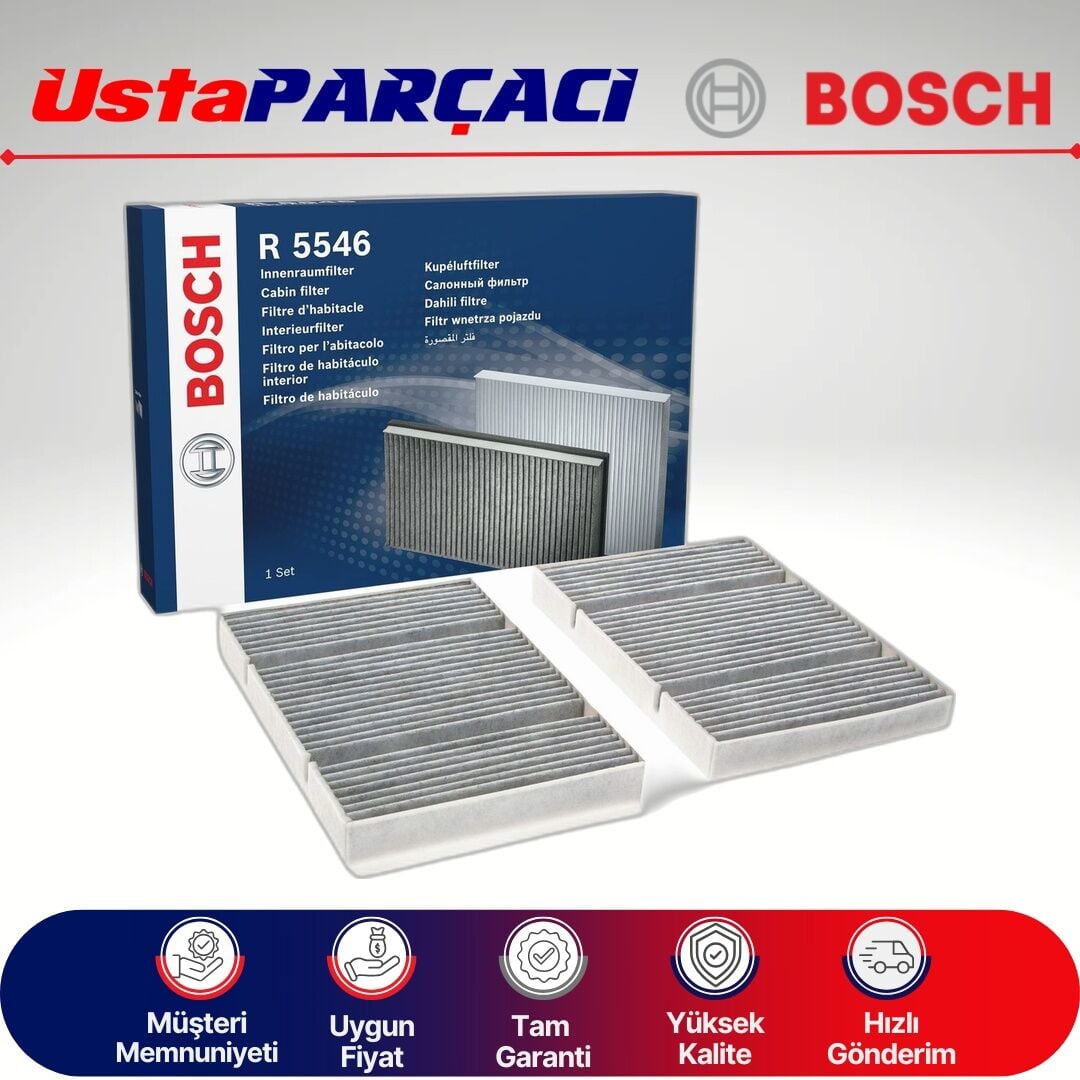 Bosch Mercedes S Serisi W222 Karbonlu Polen Filtresi 2013-2020 1987435546