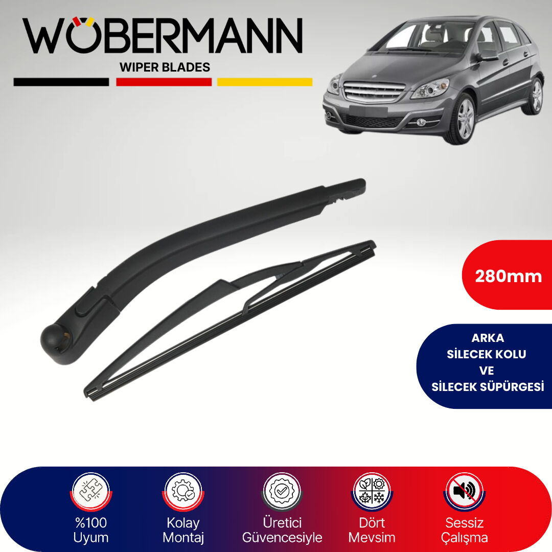 Wöbermann Mercedes B Serisi W245 2005-2012 Arka Silecek Kolu ve Süpürgesi Komple