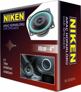 Niken 4'' - 10cm Oto Araç Hoparlörü 12V 80Watt (1 Adet)