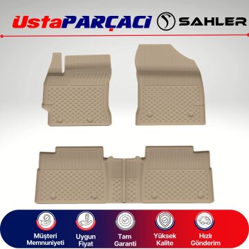 Sahler Toyota Corolla 2013-2018 Uyumlu Araca Özel 4.5D Havuzlu Oto Paspas (4 Parça) Bej