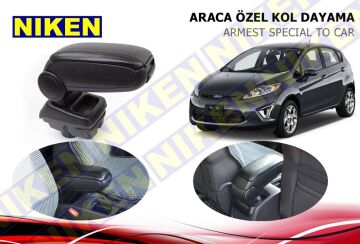 Niken Araca Özel Ford Fiesta Vidasız Kol Dayama Kolçak Siyah 2009 Üzeri